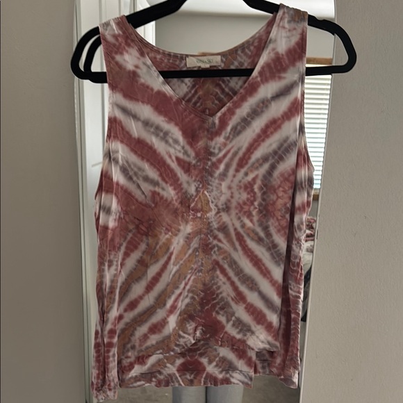 River + Sky Pink Sleeveless Tank Top Tie-Dye - Picture 1 of 4